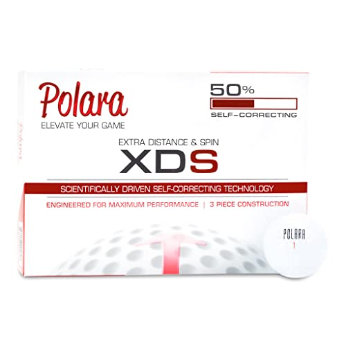 Polara Golf XDS Extra Distance & Spin 3-teilige Golfbälle, entworfen um Haken und Scheiben zu korrigieren (12 Bälle) von Polara