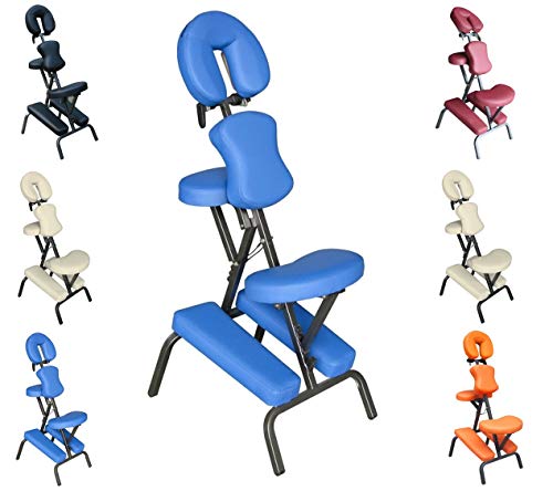 Polironeshop Ergonomischer Multifunktions-Sitz, für Shiatsu-Massagen, Tätowieren oder Rücken-Kosmetikbehandlungen, blau von Polironeshop