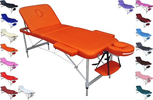 Polironeshop Europa Massageliege massagebank Aluminium tattooliege (Orange) von Polironeshop