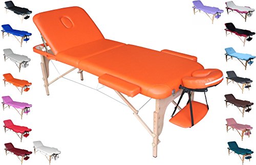 Polironeshop Venere Massageliege massagetisch behandlungsliege tattooliege (Orange) von Polironeshop