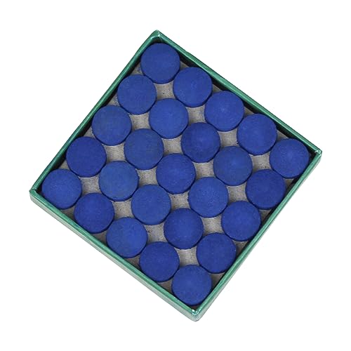 PolyMath 50-teilige Billardqueue-Spitzen, 9/10/11/12/13mm Billardqueue-Spitzen Ersatz-Kit Billardqueue-Spitzen mit Aufbewahrungsbox für Billardqueues und Snooker, Blau/Grau von PolyMath