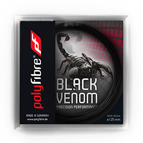Polyfibre Black Venom Tennissaiten-Set, Stärke 1,25 mm von Polyfibre