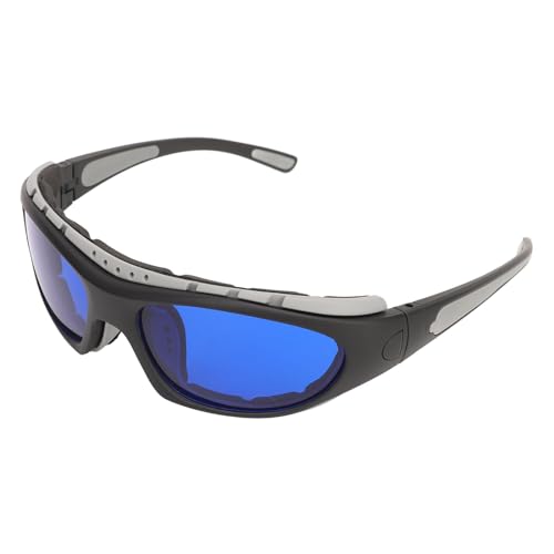 Pongnas Golfball-Positionierungsbrille, Klare Weitsicht-Golfball-Finderbrille für Spiele (Grauer Rahmen, blaue Gläser) von Pongnas