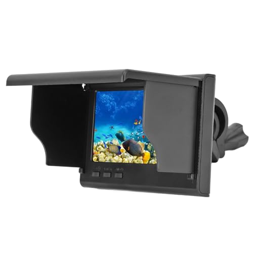 Pongnas Unterwasser-Angelkamera, Angelvideokamera 4,3 Zoll 12 LED-Leuchten 1200TVL 220-Grad-Betrachtungswinkel für Seeangeln für Bootsangeln (15 m/49,2 Zoll) von Pongnas