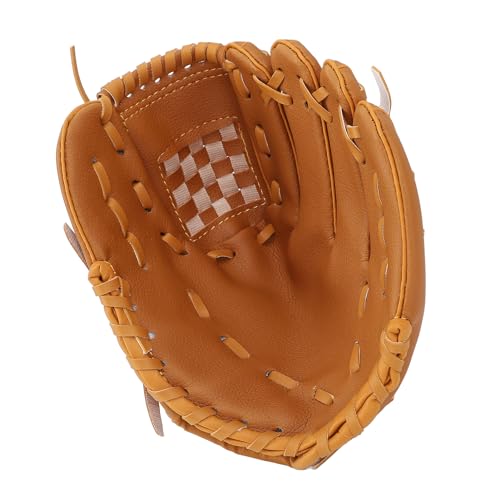 Pongnas Softball-Outfield-Handschuh, Baseball-Handschuh, Verbesserter Griff, Ergonomisches Design, Weichheit für das Training (Brown) von Pongnas