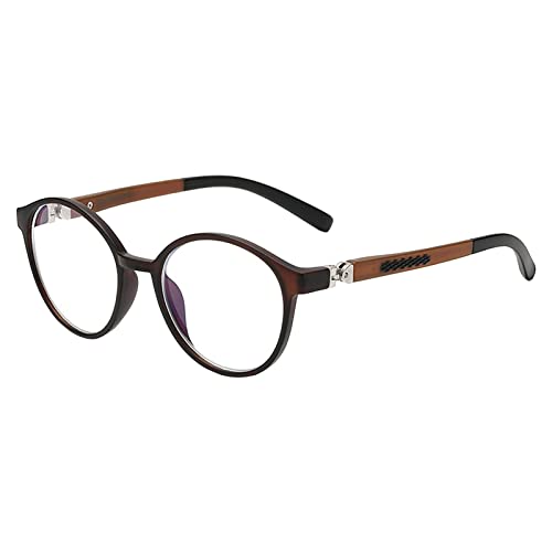 Anti-Blaulichtblocker-Brille für Kinder, modische Brille, klare Linse, Computer-Brille für Kinder Radbrille Damen Winter (Coffee, One Size) von Poo4kark