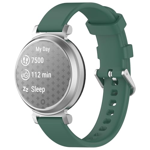 Poo4kark Armband für GarminLily 2 einfarbiges Silikon-Uhrenarmband mit praktischer Einstellung umfassender Kompatibilität, kompatibel mit Smartwatch Armbanduhr Zugband Herren (I, 14) von Poo4kark