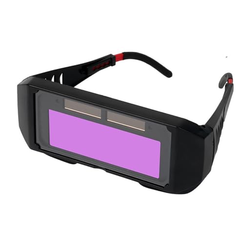 Poo4kark Elektrische Schweißbrille, automatischer Lichtwechsel, elektrische Schweißschweißbrille, um helle Lichtbogen-Augenverfärbung zu erzeugen Augenoptiker in Der Nähe (Purple, One Size) von Poo4kark