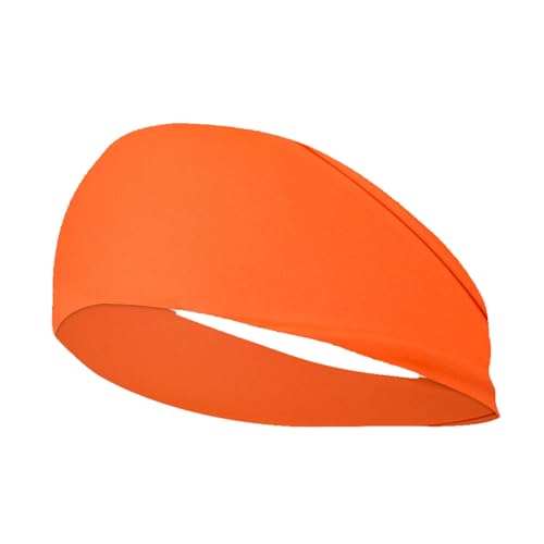 Poo4kark Stirnbänder für Frauen, Yoga, elastische Haarbänder, Workout, Laufen, Sport, rutschfest, Schweiß, Haarwickel für Mädchen Laufzubehör Damen (Orange, One Size) von Poo4kark