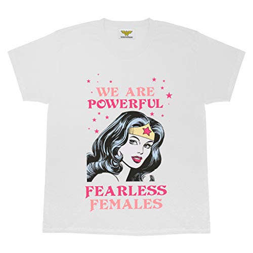DC Comics Wonder Woman Wonder Frau furchtlos T Shirt, Adultes, 104-182, Mädchen Wonder Frau., Offizielle Handelsware von Popgear