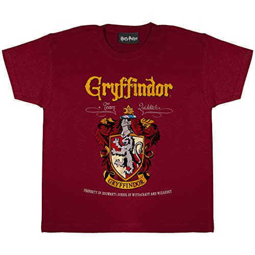 Harry Potter Gryffindor Crest. T Shirt, Adultes, 104-170, Jungen Gryffindor., Offizielle Handelsware von Popgear