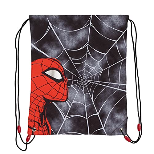 Marvel Comics Spiderman Web Head Sporttasche, Kinder, One Size, Schwarz, Offizielle Handelsware von Popgear