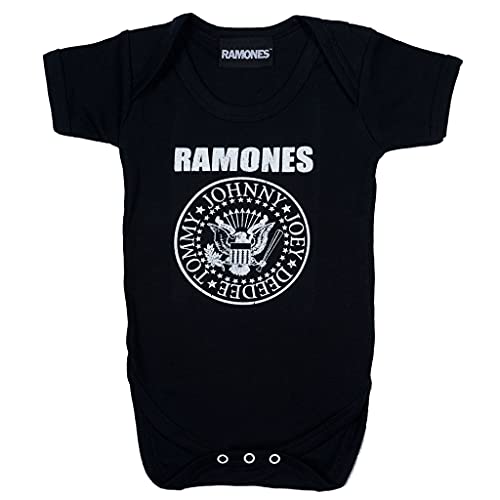 Popgear Ramones Siegel Baby Jungs Strampler schwarzes winziges Baby von Popgear