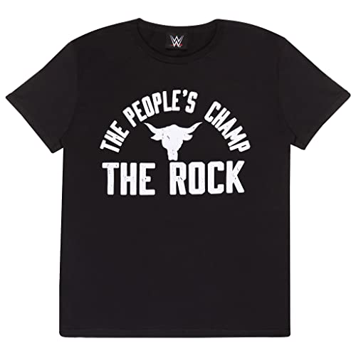 WWE The Rock - People's Champ T Shirt, Kinder, 116-170, Schwarz, Offizielle Handelsware von Popgear