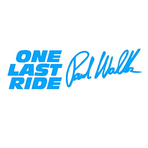 Auto Aufkleber, Paul Walker One Last Ride Letters Reflektierende Auto Fahrzeug Aufkleber Aufkleber Dekor Weiß von Porfeet