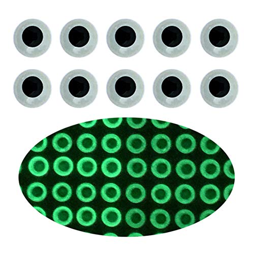 Porfeet Angelköder Augen, 300Pcs 3D Emulational Angelköder Fischaugen Selbstklebend Leuchtend DIY Handwerk Eine Farbe 4mm von Porfeet