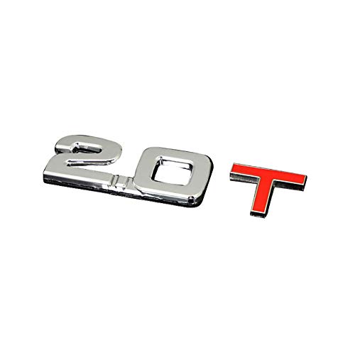 Porfeet Auto Aufkleber, 3D Metall 1.6 1.8 2.0 3.0 T Logo Emblem Abzeichen Auto Styling Aufkleber Aufkleber Dekor 2,0T von Porfeet