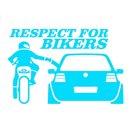 Auto Aufkleber, Respekt Für Biker Reflektierende Auto Fahrzeug Karosserie Fenster Aufkleber Aufkleber Dekoration Schwarz von Porfeet