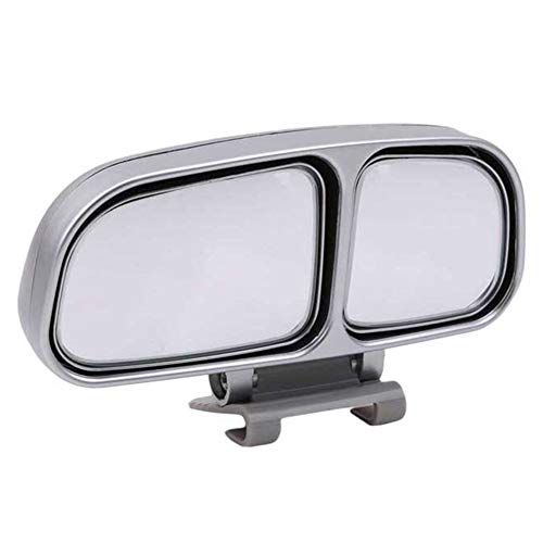 Porfeet Blind Spot Mirror, Universal Verstellbarer Weitwinkel Auto Rückansicht Blind Spot Auxiliary Seitenspiegel Silber Links von Porfeet