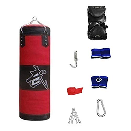 Porfeet Sandsack-Set, 8 Stück/Set Fitness-Training MMA Boxsack Boxsack Sport Kick Hanging Sandsack rot 1# von Porfeet