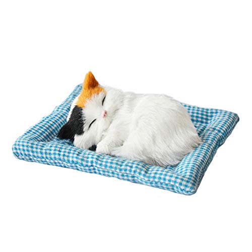 Porfeet Schlafende Katzenpuppe, Reizende Simulation Schlafende Katzen Mit Sound Auto Auto Dekoration Ornamente Geschenk 3 Einheitsgröße von Porfeet