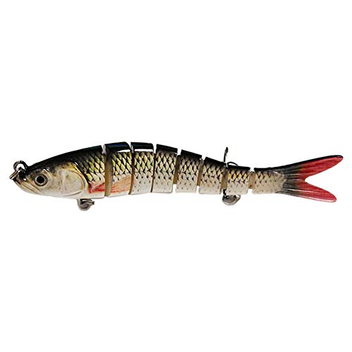 karuixians Angelköder, 14 cm Künstliche 8-Segment-Swimbait-Köder Angelköder Crankbait Fish Tackle 1# Einheitsgröße von Porfeet
