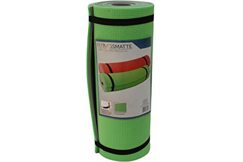 Robuste Fitnessmatte Yogamatte Grün grau 180 x 50 x 1,2 cm von Posten Börse