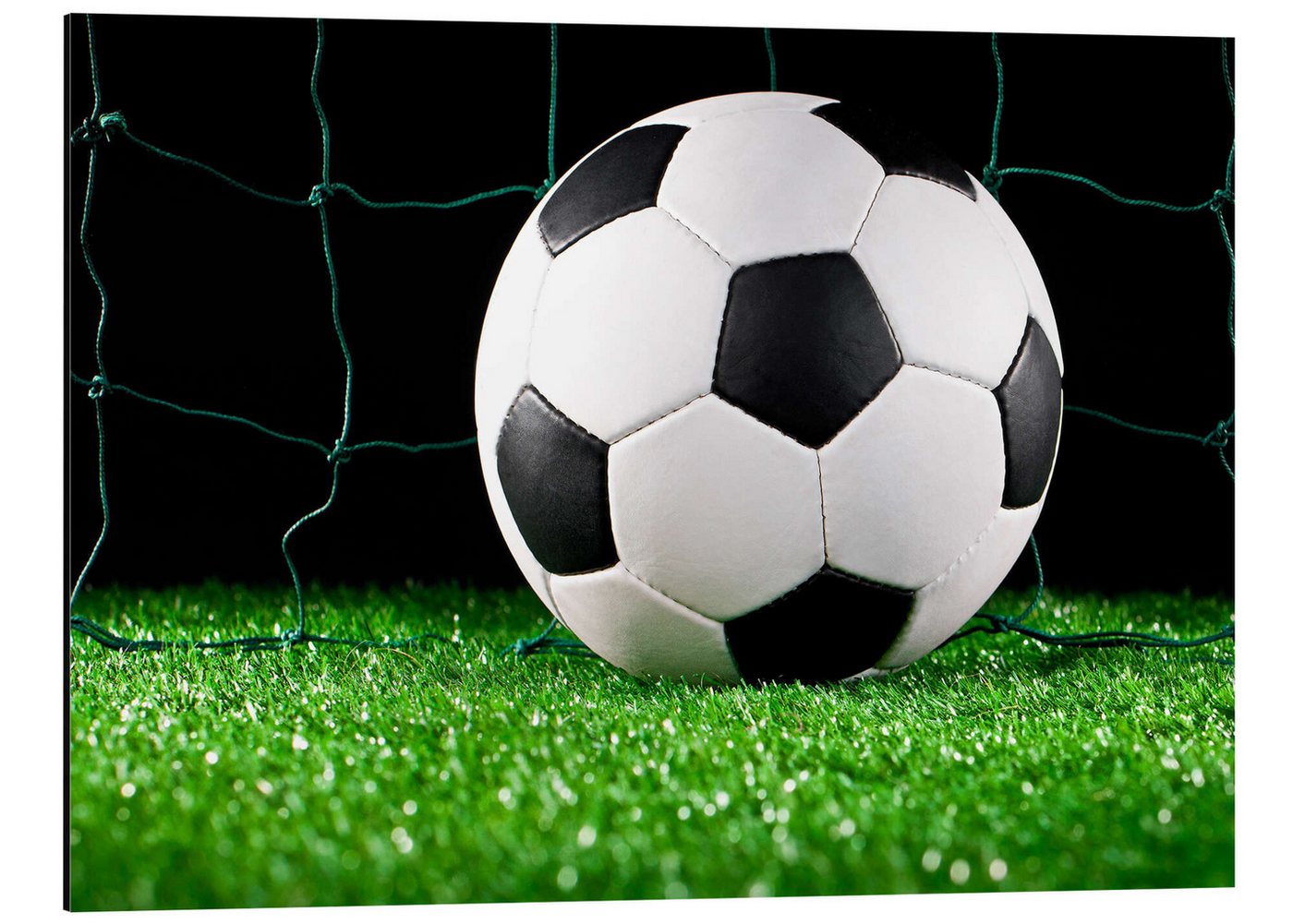 Posterlounge Alu-Dibond-Druck Editors Choice, Fußball im Tor, Fotografie von Posterlounge