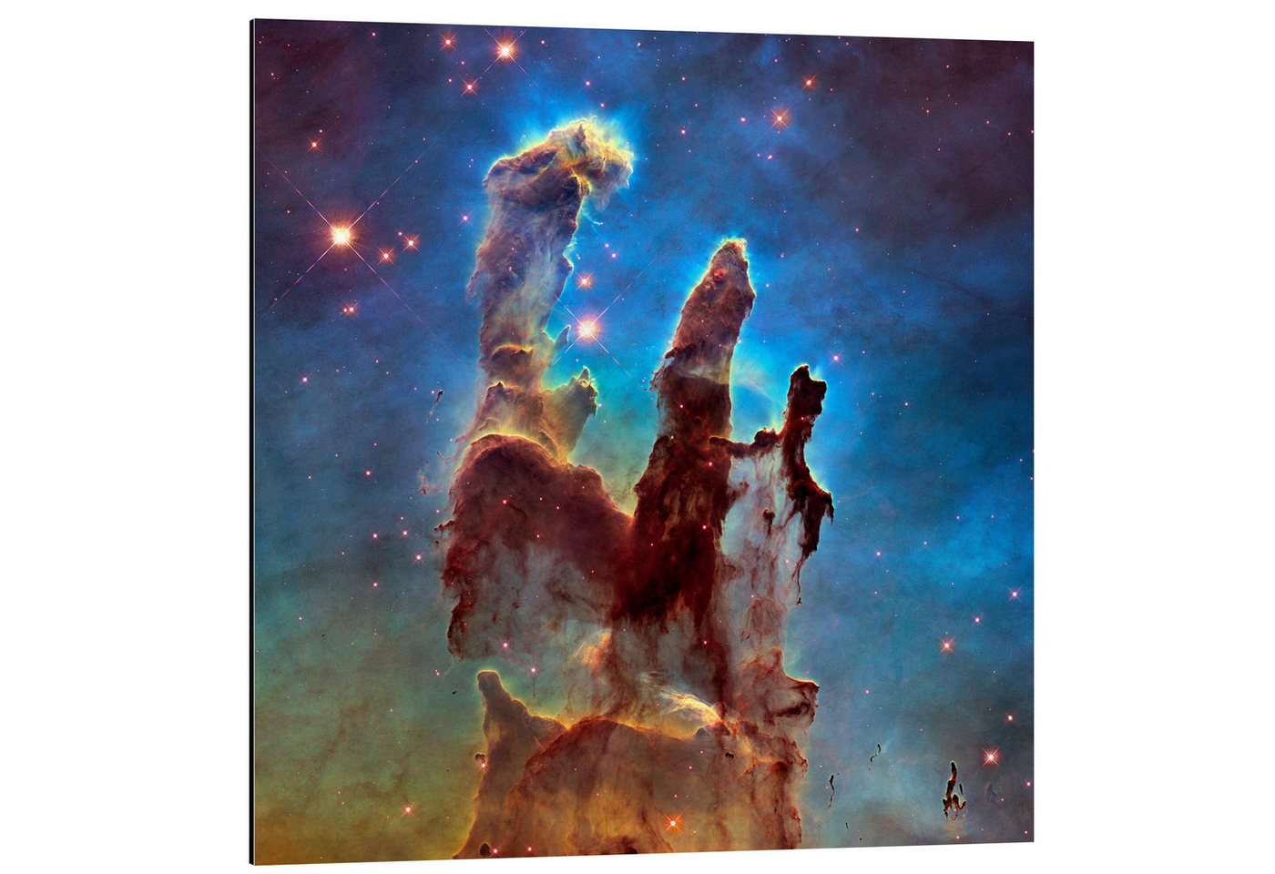 Posterlounge Alu-Dibond-Druck NASA, Säulen der Schöpfung im Adlernebel, Fotografie von Posterlounge