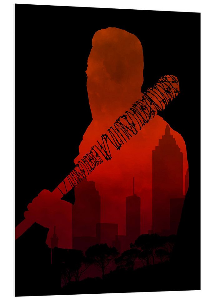 Posterlounge Forex-Bild HDMI2K, The Walking Dead - Negan and his beautiful Lucille, Grafikdesign von Posterlounge
