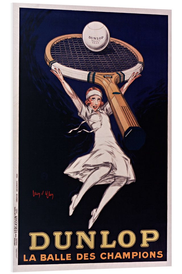 Posterlounge Forex-Bild Jean D'Ylen, Dunlop, La Balle des Champions, Illustration von Posterlounge