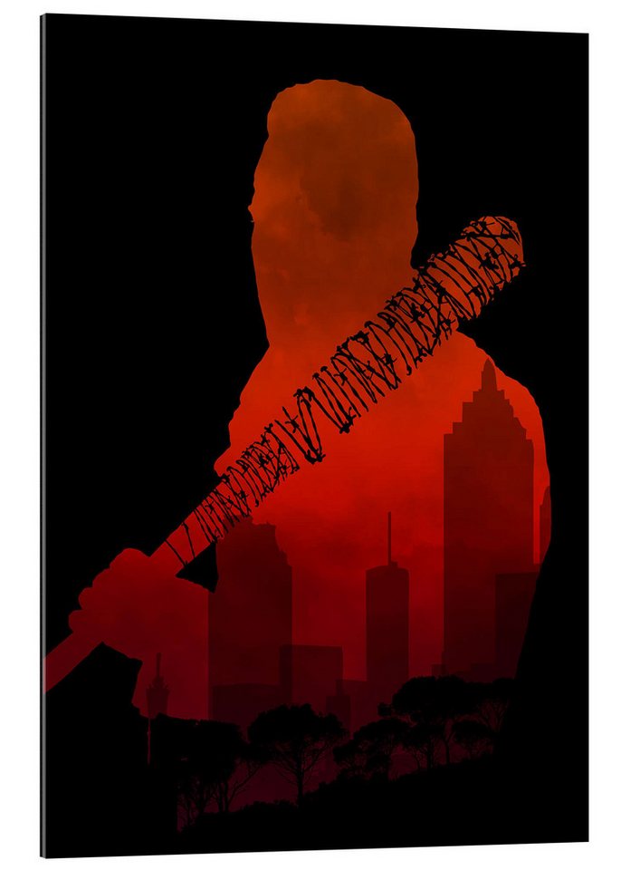 Posterlounge XXL-Wandbild HDMI2K, The Walking Dead - Negan and his beautiful Lucille, Illustration von Posterlounge