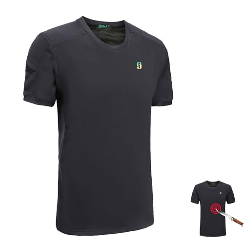 Pounjsd stichschutzweste herren security, stichsicheres unterhemd, stichfeste kleidung XL, schutzweste stichfest, kugelsichere weste herren, anti stabbing vest, schutzweste gegen messer reißfestes von Pounjsd