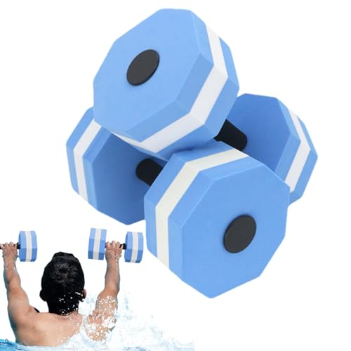 Wassergymnastik-Hanteln, Wasser-Aerobic-Gewichte - 1 Paar Kurzhantel-Set aus hochdichtem EVA-Schaum für Wasserübungen,Pool-Gewichte-Set für Sport, Aqua-Fitness-Langhanteln, Handstange für von Povanjer