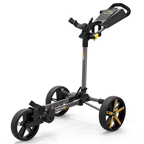 PowaKaddy Unisex DLX-lite Ff Push Cart Golf Trolley-Gun Metal-One Size Golftrolley, Einheitsgröße von PowaKaddy