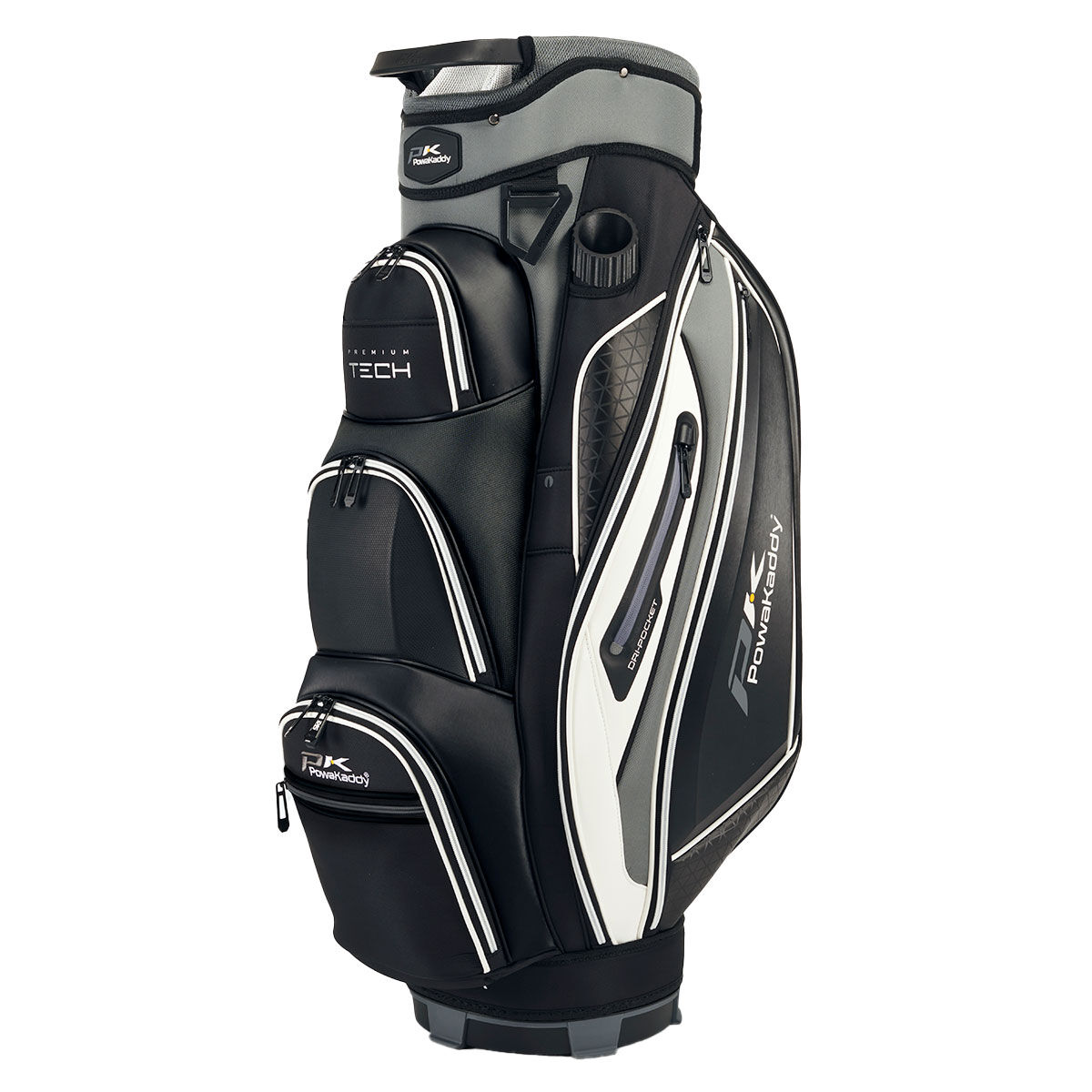 PowaKaddy Premium Tech Golf Cart Bag, Gunmetal/black/white | American Golf von PowaKaddy