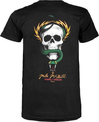 Powell Peralta Mike McGill Skull & Snake T-Shirt, Schwarz, Größe M von Powell Peralta