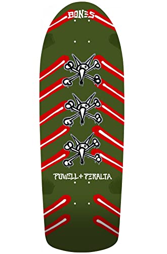 Powell Peralta OG Rat Bones Skateboard-Deck, Olivgrün, 10 x 30 von Powell Peralta