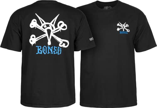 Powell Peralta Rat Bones Schwarz T-Shirt, Größe XXL von Powell Peralta