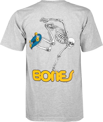 Powell Peralta Skateboard Skelett T-Shirt, Grau, Größe XL von Powell Peralta