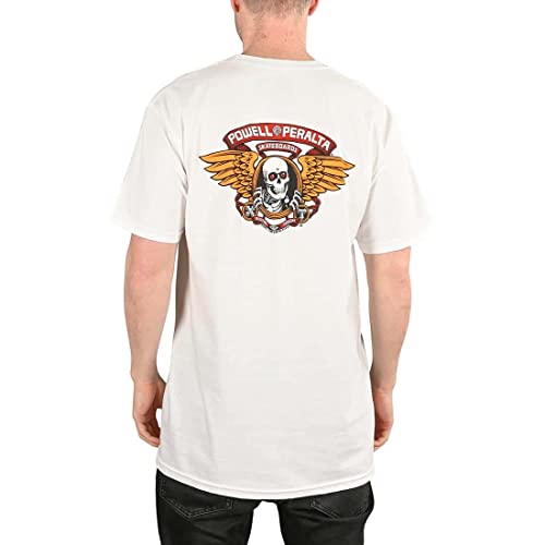 Powell Peralta Winged Ripper T-Shirt, Weiß, Größe L von Powell Peralta