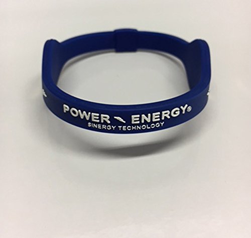 Power Energy Balance Band, Fitness-Armband aus Silikon mit holografischem Motiv, mit natürlichen Mineralien und negativen Ionen angereichert, dunkelblau von Power Energy