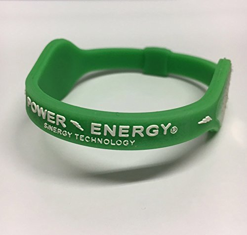 Power Energy Balance Band, Fitness-Armband aus Silikon mit holografischem Motiv, mit natürlichen Mineralien und negativen Ionen angereichert, grün von Power Energy