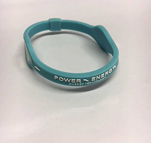 Power Energy Balance Band, Fitness-Armband aus Silikon mit holografischem Motiv, mit natürlichen Mineralien und negativen Ionen angereichert, hellblau von Power Energy