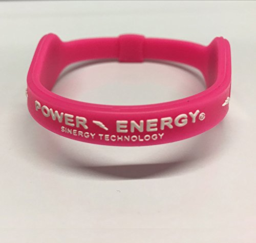 Power Energy Balance Band, Fitness-Armband aus Silikon mit holografischem Motiv, mit natürlichen Mineralien und negativen Ionen angereichert, rose von Power Energy