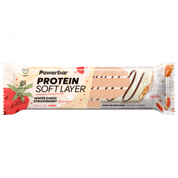 PowerBar - Protein Soft Layer White Choc Strawberry - Recoveryriegel Gr 40 g weiß von PowerBar