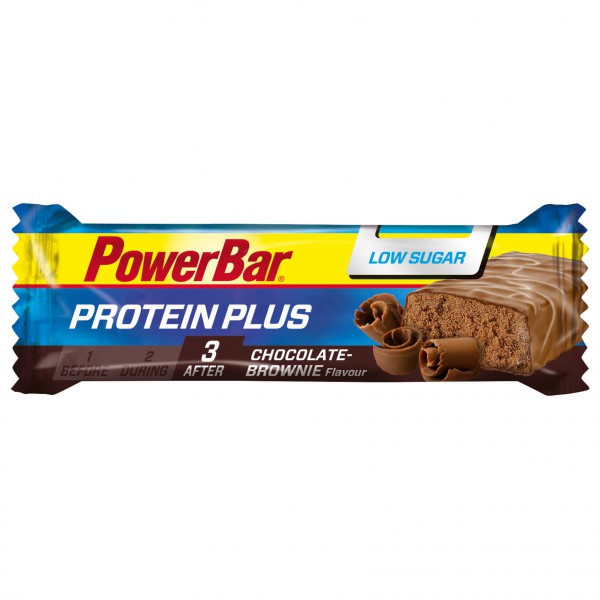 PowerBar - ProteinPlus Low Sugar Chocolate Brownie - Recoveryriegel Gr 35 g braun von PowerBar