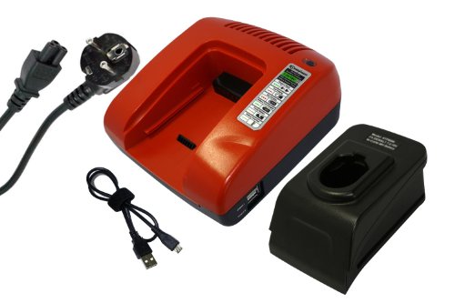 PowerSmart® 7,2-18V Ladegerät für Black & Decker A9251, A9252, A9262, A9267, A9274, A9275, A9276, A9282, A9527, FSB96, PS120, PS120A, PS130, PS130A, PS140, PS140A, PS145 (Rot) von PowerSmart