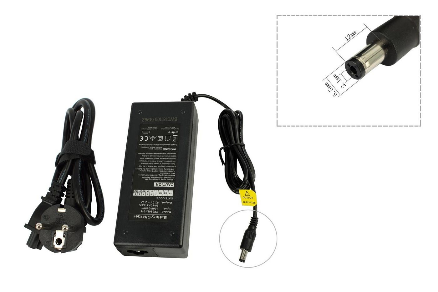 PowerSmart CF080L1018E.001 Batterie-Ladegerät (36V 2Ah für Sachs Basic / Basix / XR-1) von PowerSmart
