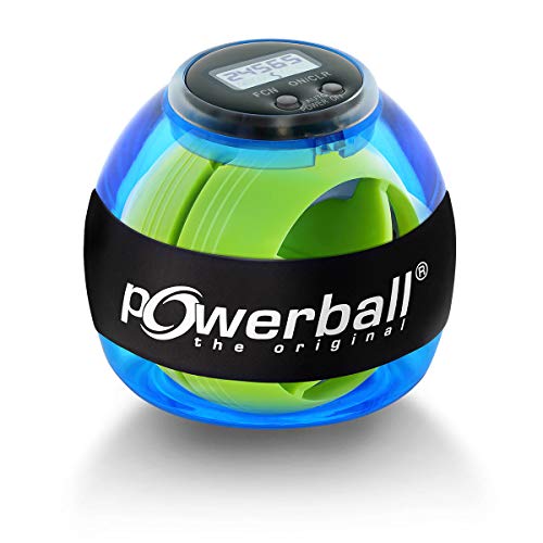 Powerball Basic Counter, gyroskopischer Handtrainer inkl. Drehzahlmesser, transparent-blau, das Original von Kernpower von Powerball